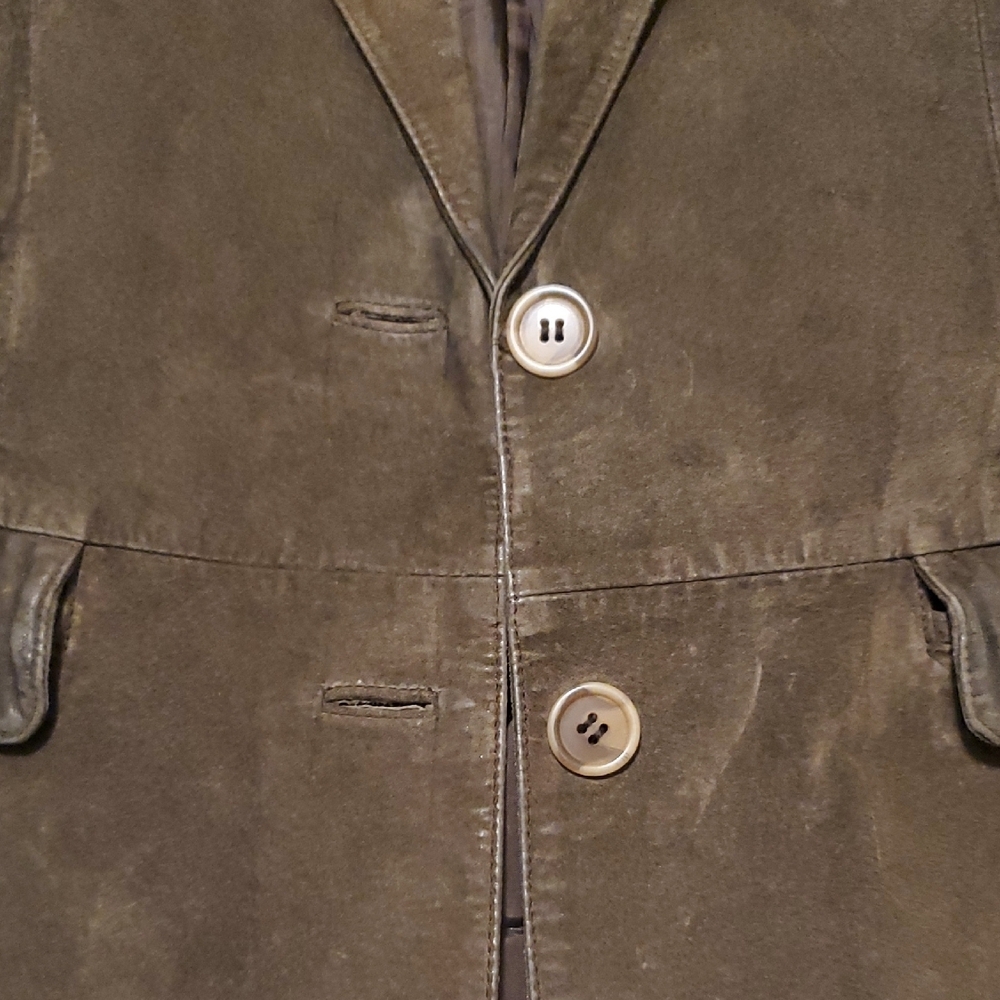 Margaret Godfrey Suede Leather Blazer - Picture 3 of 14